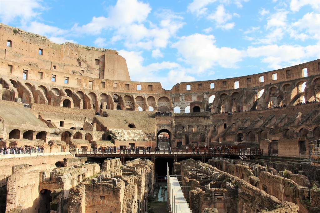 Inside the Colosseum in Rome