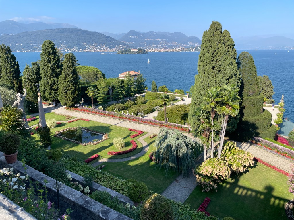 The terraced Borromean gardens overlooking Lake Maggiore